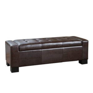 Versatile Leather Storage Ottoman For Stylish Home Enhancement
